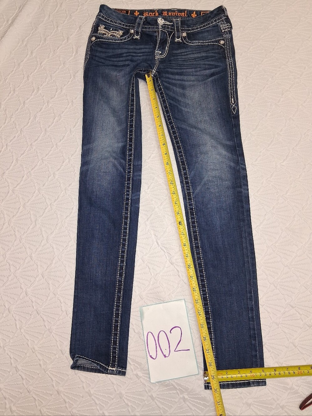 Rock Revival Women's Dark Blue Skinny Jeans - Picture 13 of 16